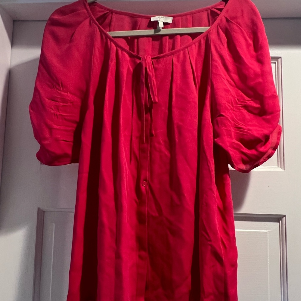 Joie Vibrant Red Blouse